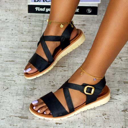 Sabrina Black Chunky Sandal