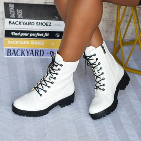Jaycee White Ankle Boot