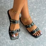 Shane Black Slip Sandal