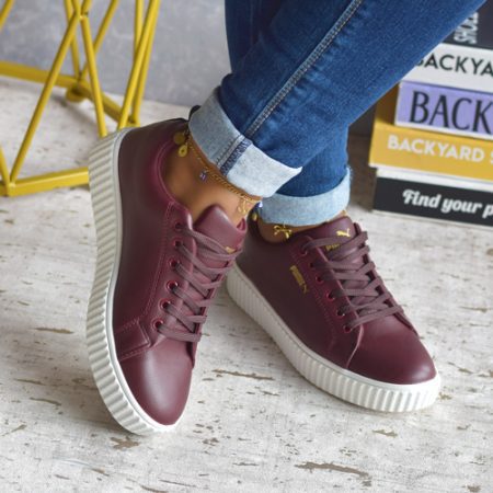 Edie Maroon Sneaker