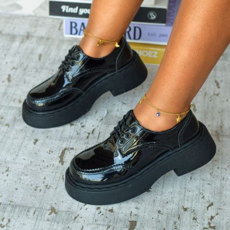 Bastien Black Platform Loafers