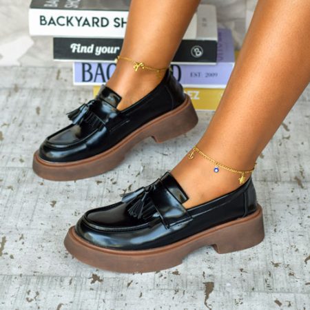 Bentley Black/Brown Platform Loafers