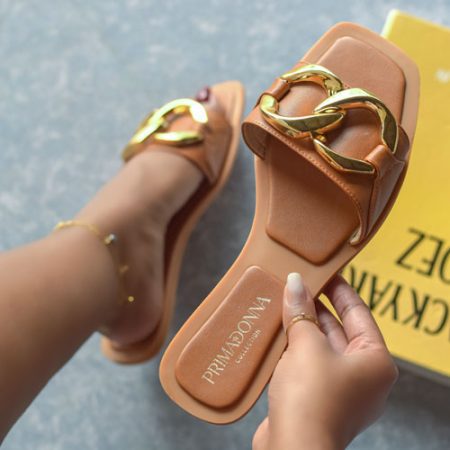 Selah Brown Slip Sandal