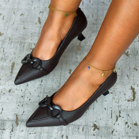 Micah Chocolate Kitten Heel