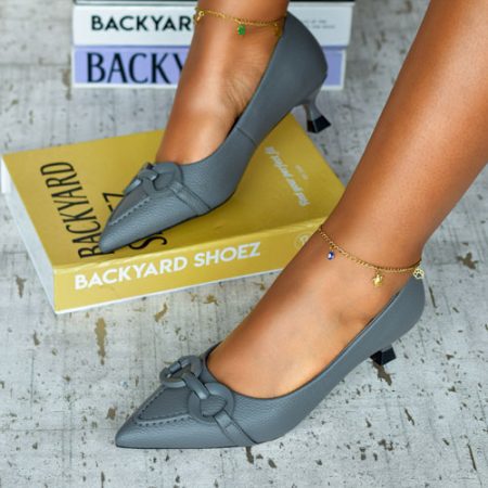 Micah Grey Kitten Heel