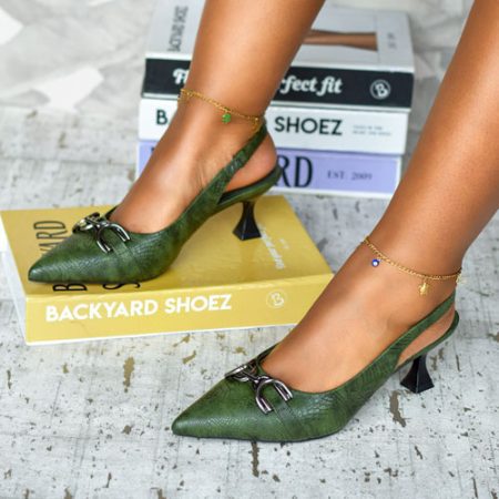 Maya Green Kitten Heel