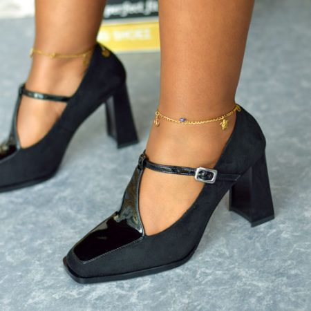 Mateo Black Chunky Heel