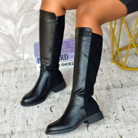 Nalani Black Knee-high Boot