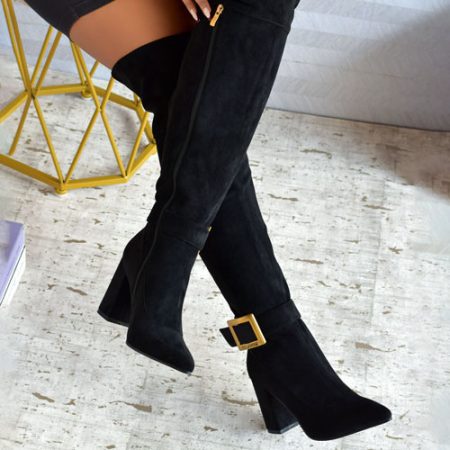Nyla Black Knee-high Boot