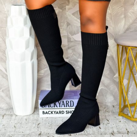 Narciso Black Knee-high Boot