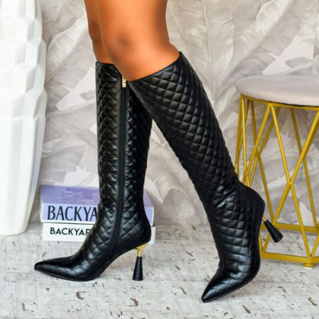 Nayeli Black Knee-high Boot