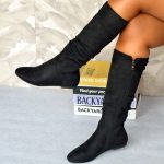 Nandan Black Knee-high Boot