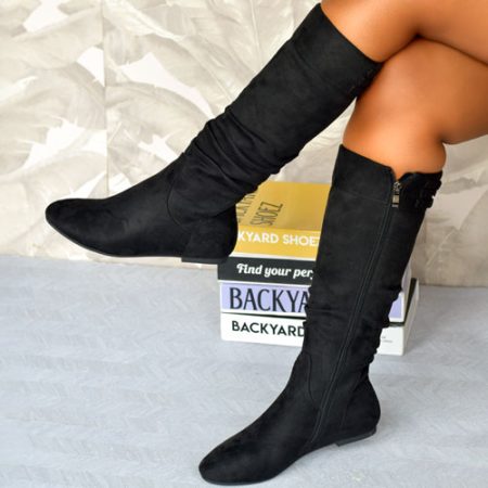 Nandan Black Knee-high Boot