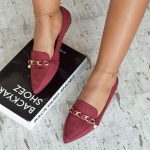Pearl Pop Maroon Flat Shoes