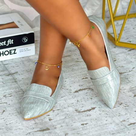 Toby Grey Flat Shoes