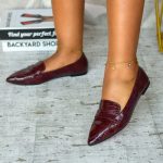 Toby Wine Flat Shoes