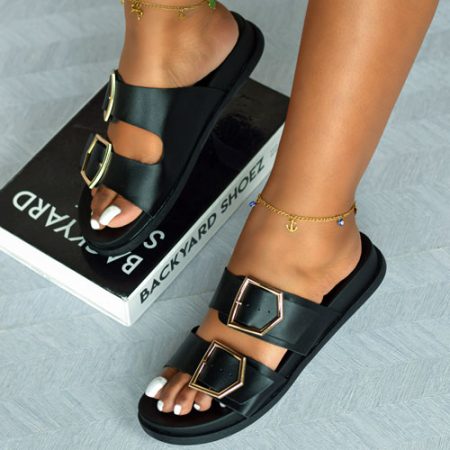 Daksh Black Sandals