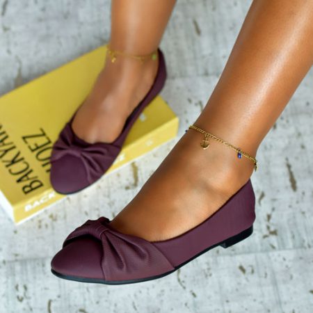 Trip Maroon Flat Shoes