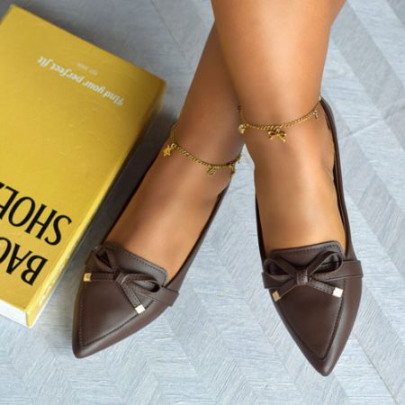 Taytum Chocolate Flat Shoes