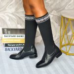 Noni Black Knee-high Boot