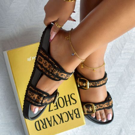 Saba Black Slip Sandal