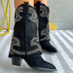 Nawal Black Knee-high Boot