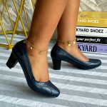 Musa Navy Chunky Heel
