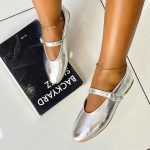 Tawny Silver Ballerina Flat