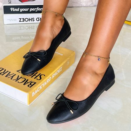 Talulla Black Flat Shoes