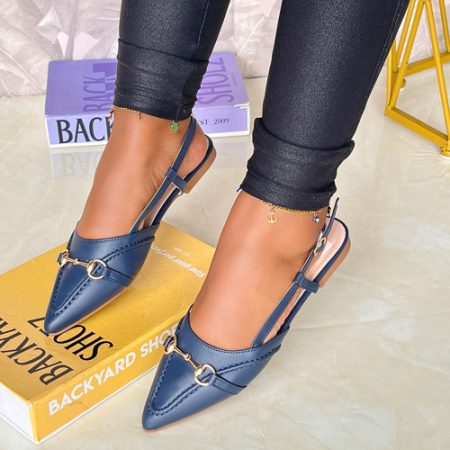 Thrud Blue Sling Flat Shoes