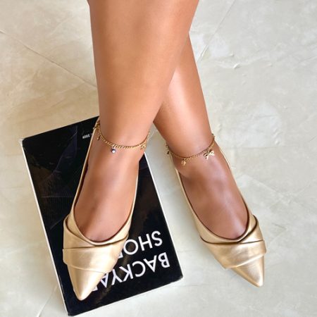 Treasure Gold Flat Shoes
