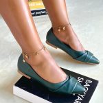 Treasure Green Flat Shoes