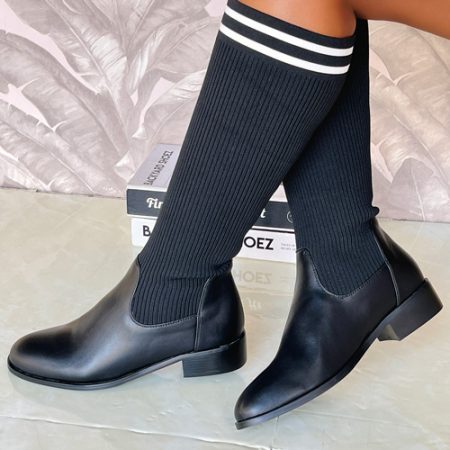 Nile Black Knee Length Boot