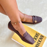 Txomin Coffee Flat Shoes