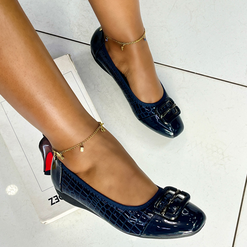 Tigranes Navy Flat Shoes