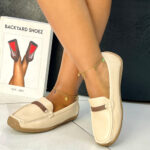 Tapio Khaki Flat Shoes