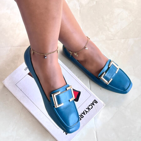 Taylyn Teal Flat Shoes