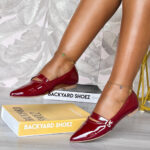 Tomos Maroon Flat Shoes
