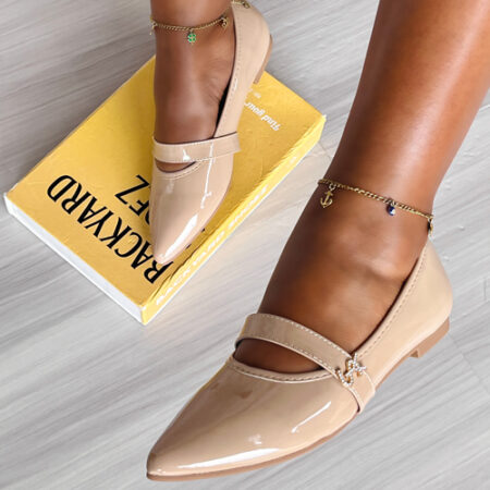 Tomos Beige Flat Shoes